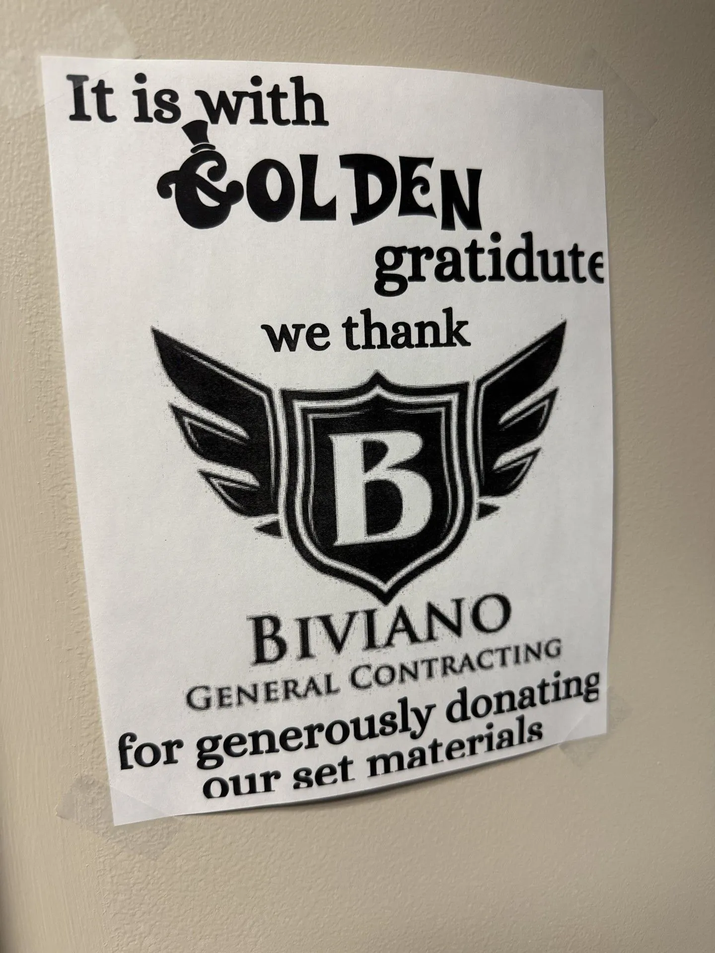 Biviano General Contracting supporting local neighbors